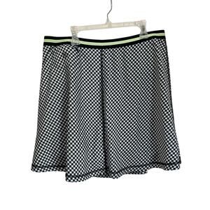 T by Talbots Gingham Skort Golf Tennis Pull On Athletic Preppy Size L
